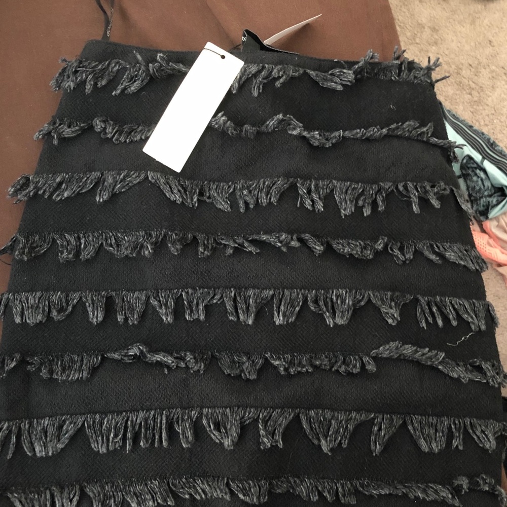 Black Topshop Mini Skirt with frills